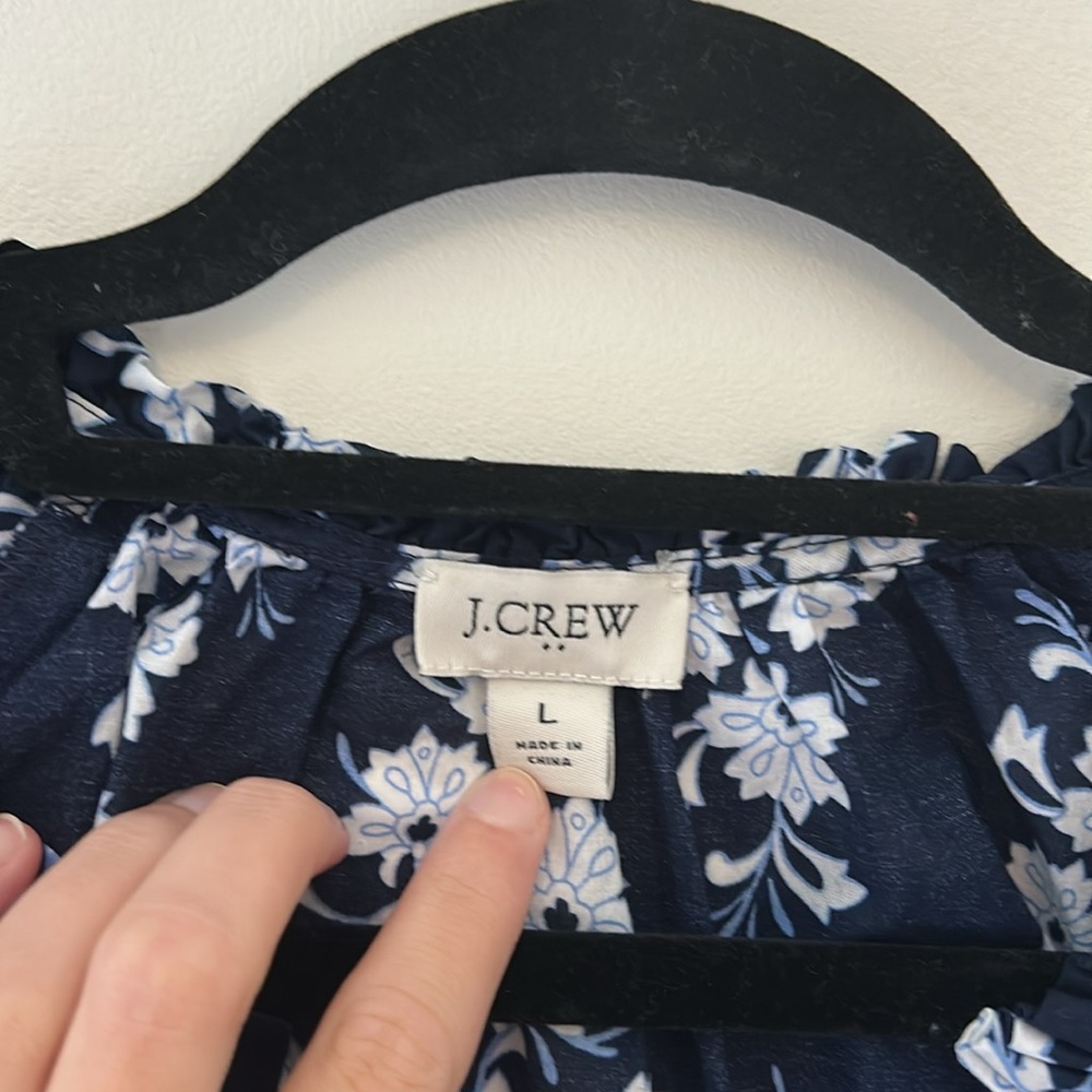 J. Crew Floral Artist Top in Blue Print - Picture 4 of 8